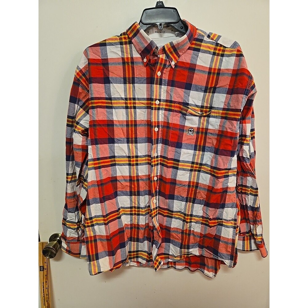 Cinch Shirt Mens Extra Large Blue Heavyweight Button Cowboy Plaid Rodeo
